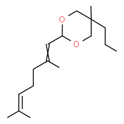 2-(2,6-dimethylhepta-1,5-dienyl)-5-methyl-5-propyl-1,3-dioxane Structure