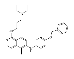 N',N'-diethyl-N-(5-methyl-9-phenylmethoxy-6H-pyrido[4,3-b]carbazol-1-yl)propane-1,3-diamine Structure