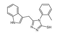 3-(1H-indol-3-ylmethyl)-4-(2-methylphenyl)-1H-1,2,4-triazole-5-thione Structure