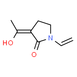 2-Pyrrolidinone, 1-ethenyl-3-(1-hydroxyethylidene)-, (3Z)- (9CI) Structure