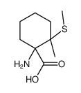 Cyclohexanecarboxylic acid, 1-amino-2-methyl-2-(methylthio)-, cis- (9CI) structure