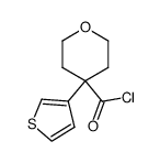 4-(thiophen-3-yl)tetrahydro-2H-pyran-4-carbonyl chloride Structure