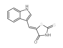 (5Z)-5-(1H-indol-3-ylmethylidene)-2-sulfanylidene-thiazolidin-4-one结构式