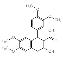 2-Naphthalenecarboxylicacid, 1-(3,4-dimethoxyphenyl)-1,2,3,4-tetrahydro-3-hydroxy-6,7-dimethoxy-结构式