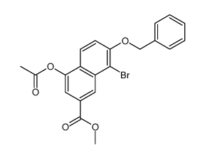 4-(乙酰基氧基)-8-溴-7-(苯基甲氧基)-2-萘羧酸甲酯结构式