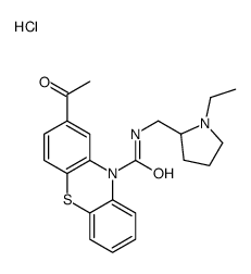 2-Acetyl-N-((1-ethyl-2-pyrrolidinyl)methyl)phenothiazine-10-carboxamid e monohydrochloride picture
