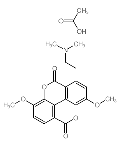 1-(2-(Dimethylamino)ethyl)-3,8-dimethoxychromeno(5,4,3-cde)chromene-5,10-dione hydrochloride structure