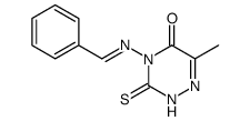 4-benzylideneamino-6-methyl-3-thioxo-3,4-dihydro-2H-[1,2,4]triazin-5-one Structure