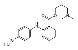 3-(Dimethylamino)propyl 2-((4-bromophenyl)amino)-3-pyridinecarboxylic acid hydrochloride结构式