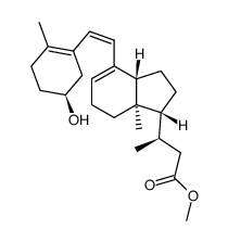 methyl (R)-3-((1R,3aR,7aR)-4-((Z)-2-((S)-5-hydroxy-2-methylcyclohex-1-en-1-yl)vinyl)-7a-methyl-2,3,3a,6,7,7a-hexahydro-1H-inden-1-yl)butanoate Structure