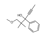 1-methoxy-2,2-dimethyl-3-phenylhex-4-yn-3-ol Structure