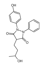 4-(3-hydroxybutyl)-1-(4-hydroxyphenyl)-2-phenylpyrazolidine-3,5-dione结构式