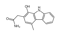 1-hydroxy-4-methylcarbazole-2-acetamide Structure