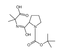 2-methyl-2-[[(2S)-1-[(2-methylpropan-2-yl)oxycarbonyl]pyrrolidine-2-carbonyl]amino]propanoic acid Structure