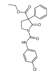 3-ethoxycarbonyl-1-(4-chlorophenylcarbamoyl)-3-phenyl-2-pyrrolidone结构式