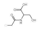 2-[(2-chloroacetyl)amino]-3-hydroxy-propanoic acid structure