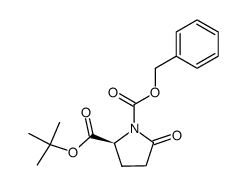 (2S)-5-氧代-1,2-吡咯烷二甲酸 2-叔丁基 1-苄基酯结构式