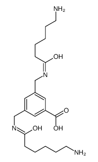 3,5-bis[(6-aminohexanoylamino)methyl]benzoic acid Structure