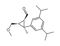 (-)-(1R,2S,3R)-3-methoxymethyl-2-methyl-2-(3,5-diisopropyl-phenyl)-cyclopropanecarbaldehyde结构式