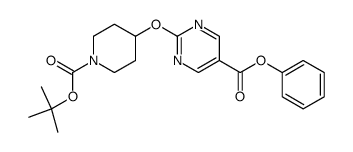 2-(1-t-butoxycarbonylpiperidin-4-yloxy)-5-(phenoxycarbonyl)pyrimidine Structure