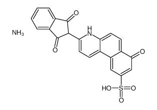 ammonium 3-(2,3-dihydro-1,3-dioxo-1H-inden-2-yl)-7-hydroxybenzo[f]quinoline-9-sulphonate structure