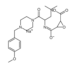sodium 3-[[1-[4-[(4-methoxyphenyl)methyl]piperazin-1-yl]-4-methyl-1-ox o-pentan-2-yl]carbamoyl]oxirane-2-carboxylate结构式