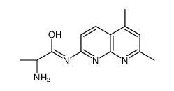 (2S)-2-amino-N-(5,7-dimethyl-1,8-naphthyridin-2-yl)propanamide结构式