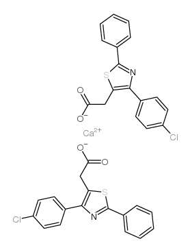 calcium bis[4-(p-chlorophenyl)-2-phenylthiazol-5-acetate]结构式