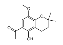 6-acetyl-3,4-dihydro-5-hydroxy-8-methoxy-2H-1-benzopyran结构式