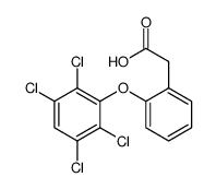 2-(2,3,5,6-Tetrachlorophenoxy)phenylacetic acid结构式