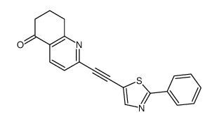 2-[2-(2-phenyl-1,3-thiazol-5-yl)ethynyl]-7,8-dihydro-6H-quinolin-5-one结构式