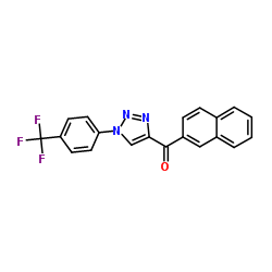 2-Naphthyl{1-[4-(trifluoromethyl)phenyl]-1H-1,2,3-triazol-4-yl}methanone结构式