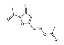 2-acetyl-3-oxo-2,3-dihydroisoxazole-5-carbaldehydeO-acetyl oxime结构式
