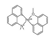 (N,N-dimethyl-1-naphthylamine-8-C,N)(1-methoxynaphthalene-8-C,O)palladium(II)结构式