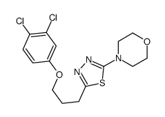 4-[5-[3-(3,4-dichlorophenoxy)propyl]-1,3,4-thiadiazol-2-yl]morpholine结构式