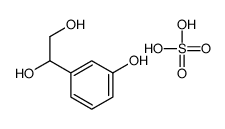 1-(3-hydroxyphenyl)ethane-1,2-diol,sulfuric acid Structure