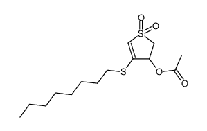 3-octylthio-4-acetoxy-4,5-dihydrothiophene 1,1-dioxide结构式