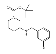 1-BOC-3-(3-FLUORO-BENZYLAMINO)-PIPERIDINE structure