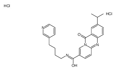 11-oxo-2-propan-2-yl-N-(4-pyridin-3-ylbutyl)pyrido[2,1-b]quinazoline-8-carboxamide,dihydrochloride Structure