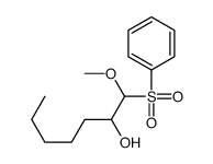1-(benzenesulfonyl)-1-methoxyheptan-2-ol Structure