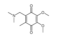 2-Dimethylaminomethyl-5,6-dimethoxy-3-methyl-[1,4]benzoquinone结构式