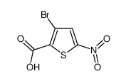 3-bromo-5-nitrothiophene-2-carboxylic acid结构式