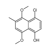 4-chloro-5,8-dimethoxy-6-methylnaphthalen-1-ol结构式