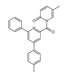 5-Methyl-1-(6-phenyl-4-p-tolyl-pyridine-2-carbonyl)-1H-pyridin-2-one Structure