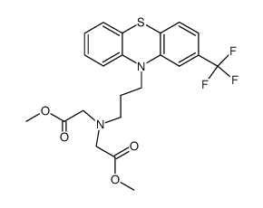 10-(3-(N,N-dimethoxycarbonylmethyl)aminopropyl)-2-trifluoromethyl-10H-phenothiazine Structure