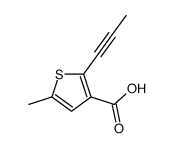 5-methyl-2-prop-1-ynylthiophene-3-carboxylic acid结构式