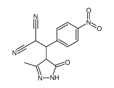 2-[(3-Methyl-5-oxo-4,5-dihydro-1H-pyrazol-4-yl)-(4-nitro-phenyl)-methyl]-malononitrile结构式