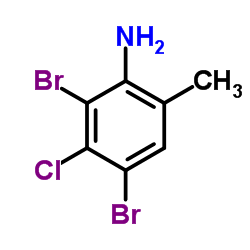 2-Amino-4-chloro-3,5-dibromotoluene结构式