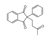 2-(3-oxobutyl)-2-phenylindene-1,3-dione结构式