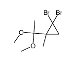 1,1-dibromo-2-(1,1-dimethoxyethyl)-2-methylcyclopropane结构式